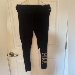Small PINK, Black leggings